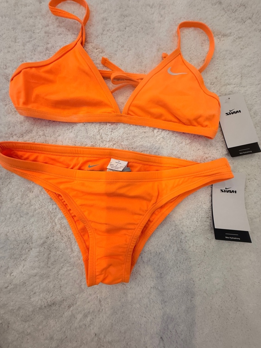 Nike Women’s Neon Orange Triangle Bikini Set